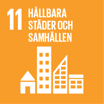 Ikon för FN:s globala mål Hållbara städer och samhällen