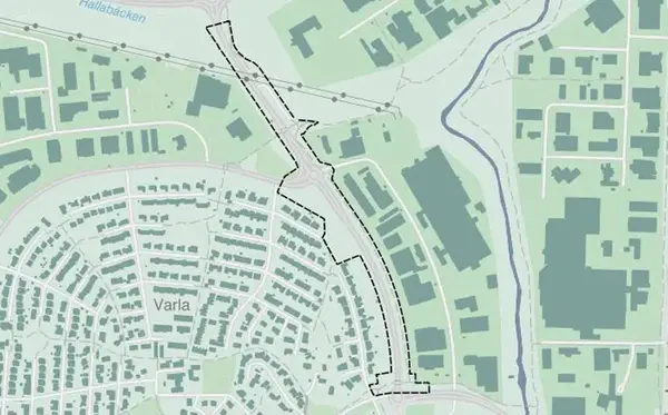 Planområde för utbyggnad av Arendalsleden-Varlavägen