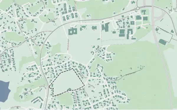 Planområde för Nötegång i Särö